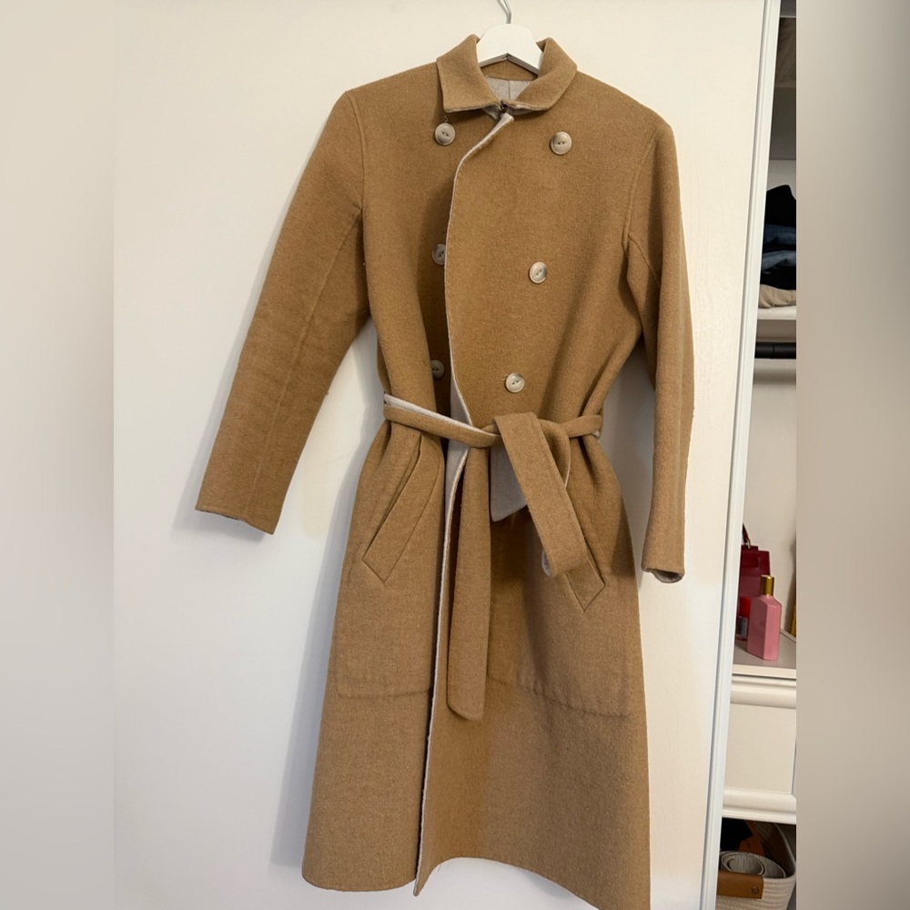 Rag & Bone Elegant Tan Double-Breasted Women's reversible Coat
